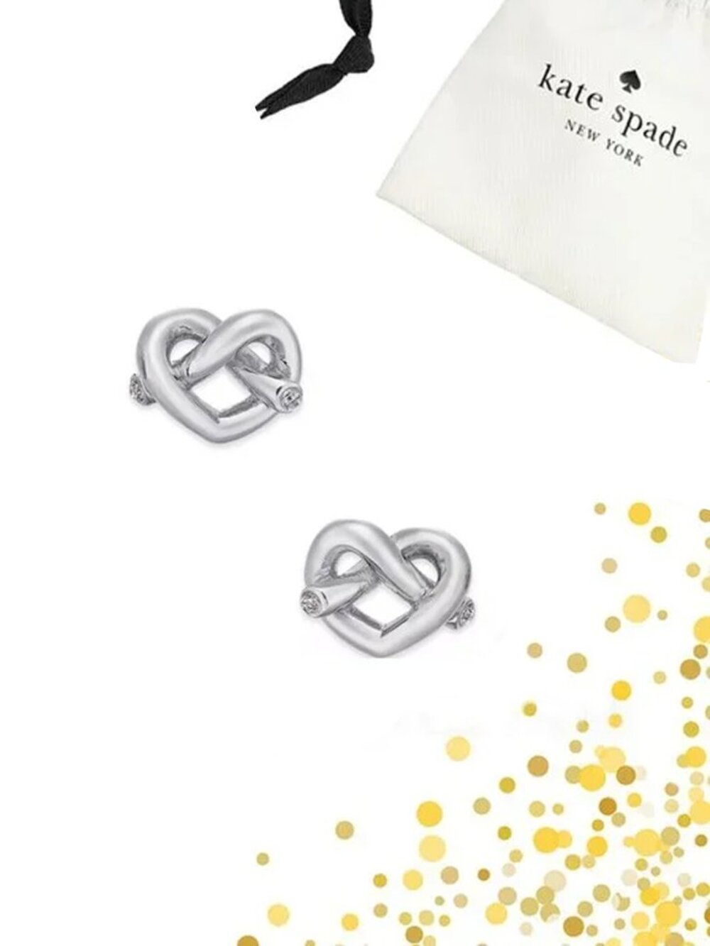 kate spade Silver Loves Me Knot Earrings